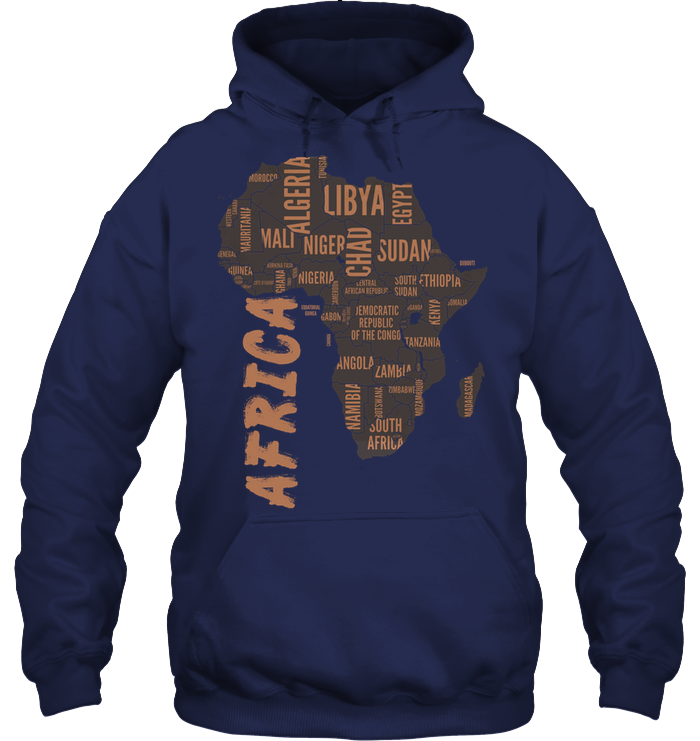 African Africa Map Hoodie