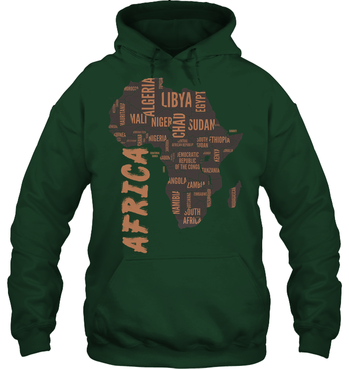 African Africa Map Hoodie