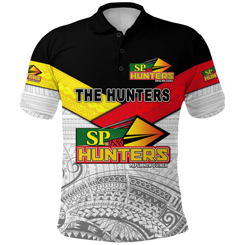 Custom Papua New Guinea SP Hunters Rugby Original Style White, Custom Text and Number Polo Shirt