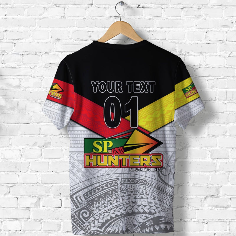 Custom Papua New Guinea SP Hunters Rugby Original Style White, Custom Text And Number T Shirt