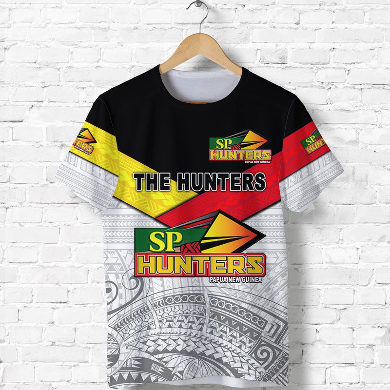 Custom Papua New Guinea SP Hunters Rugby Original Style White, Custom Text And Number T Shirt
