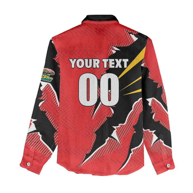 Custom Cricket Guyana Jaguars Go Champion Women Casual Shirt