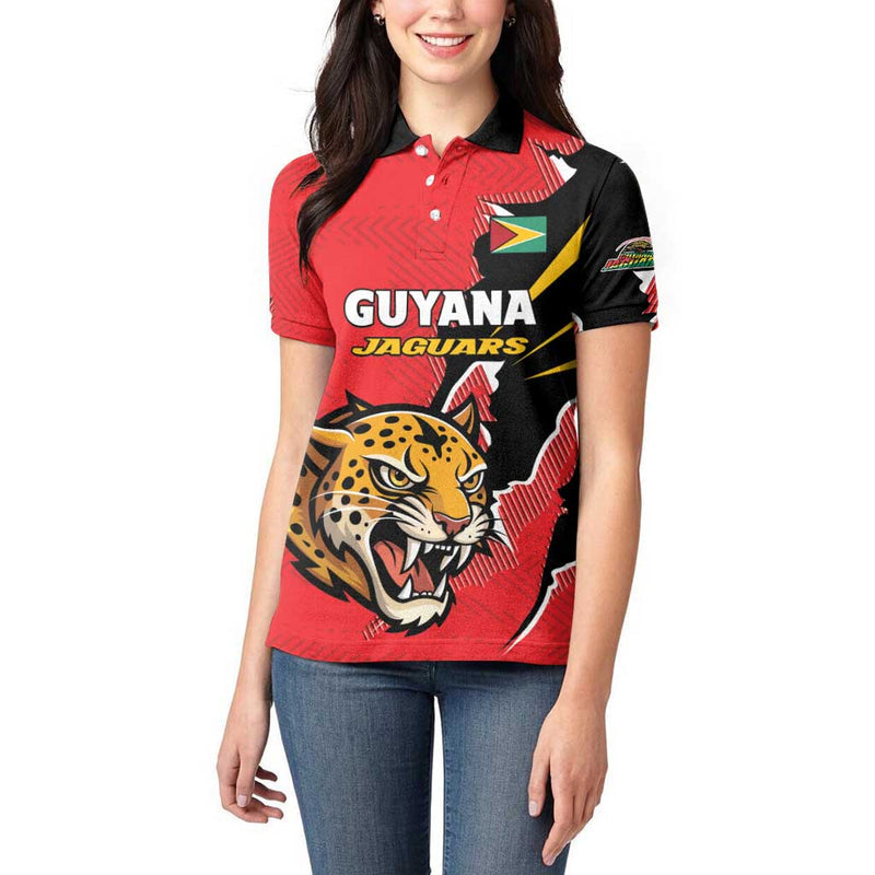 Custom Cricket Guyana Jaguars Go Champion Women Polo Shirt