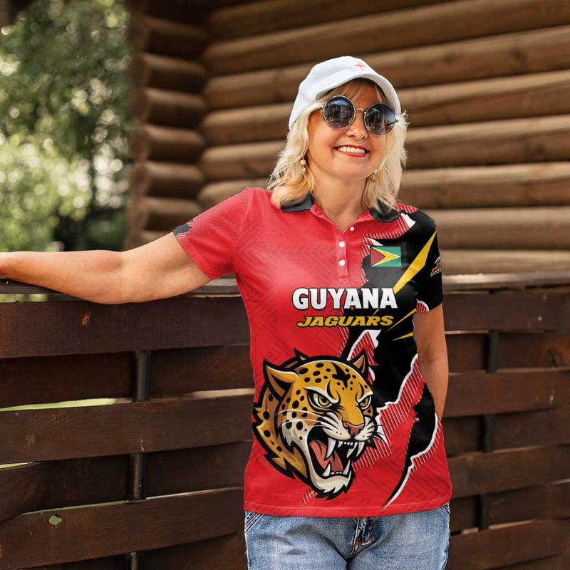 Custom Cricket Guyana Jaguars Go Champion Women Polo Shirt