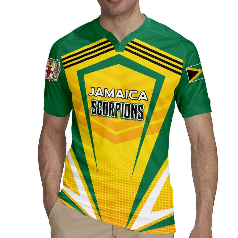 Custom Cricket Jamaica Scorpions We Made Legends Rugby Jersey