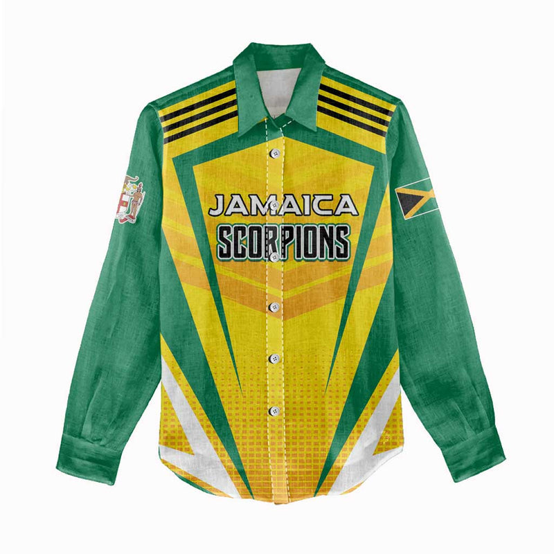 Custom Cricket Jamaica Scorpions We Made Legends Women Casual Shirt