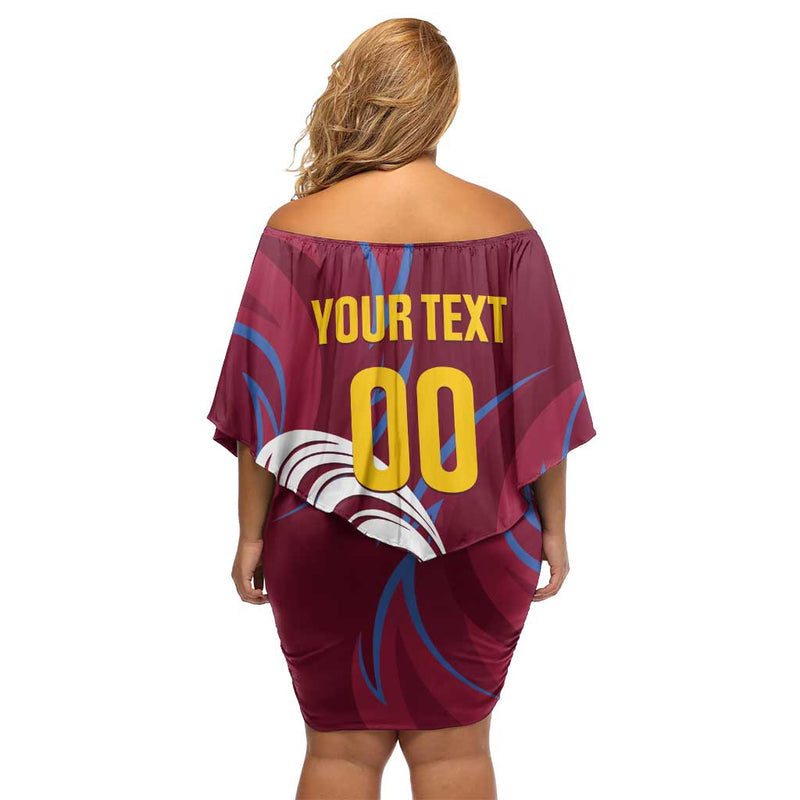Custom Cricket Leeward Hurricanes Come On Hurricanes Boys Off Shoulder Short Dress