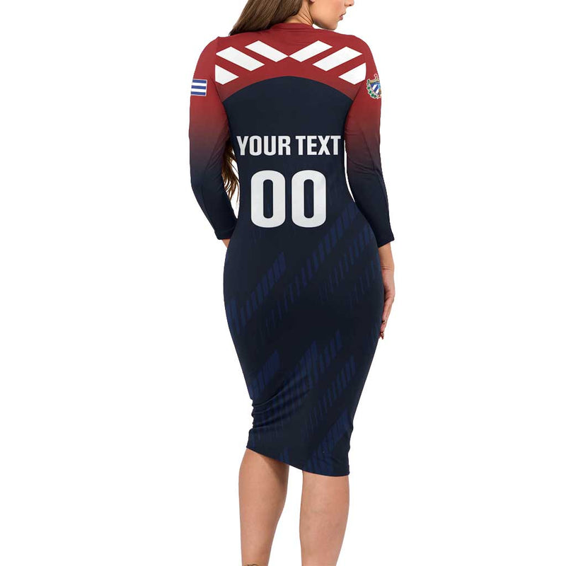 Custom Baseball Titanes Florida Puerto Rico Boys Come On Long Sleeve Bodycon Dress