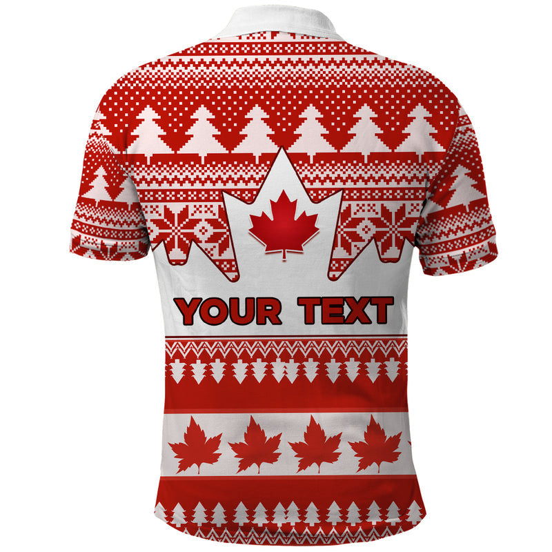 Custom Canada Christmas Maple Leaf Unique Style Polo Shirt