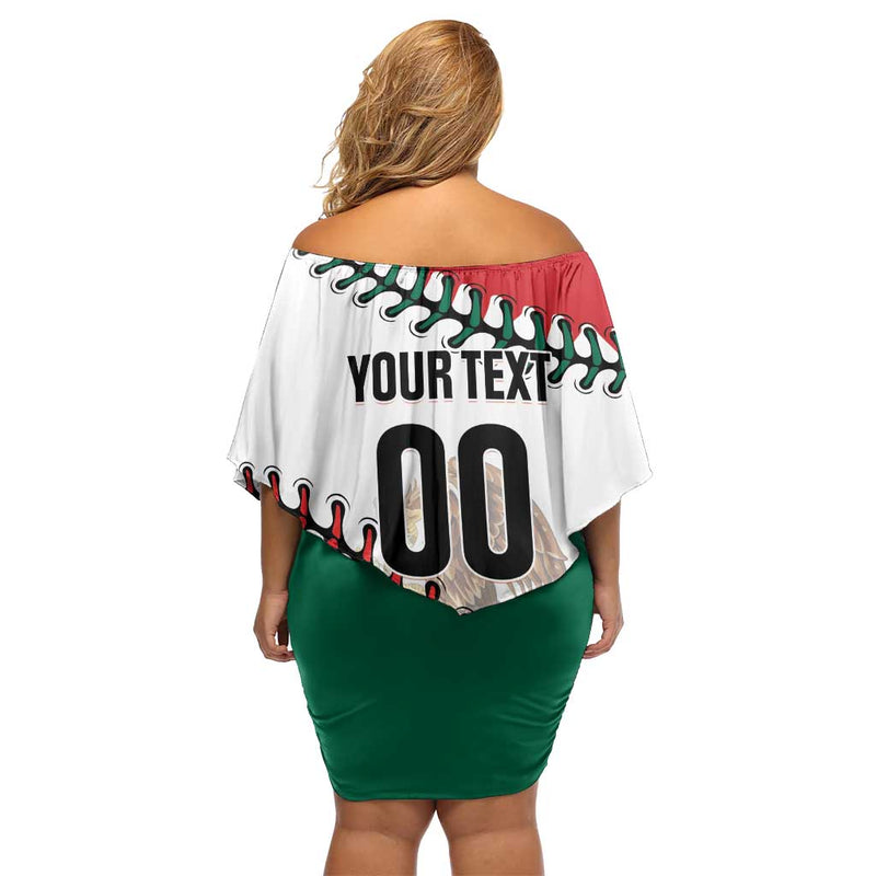 Custom Baseball Mexico Come On Mexican Team Off Shoulder Short Dress