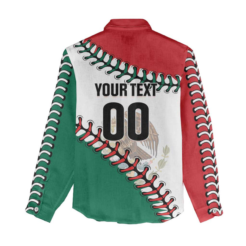 Custom Baseball Mexico Come On Mexican Team Women Casual Shirt