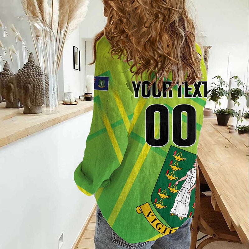 Custom British Virgin Islands Football Come On The Nature Boys Women Casual Shirt