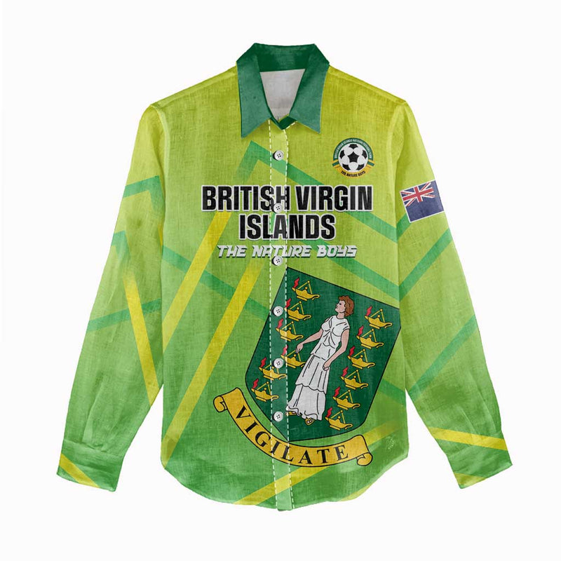 Custom British Virgin Islands Football Come On The Nature Boys Women Casual Shirt