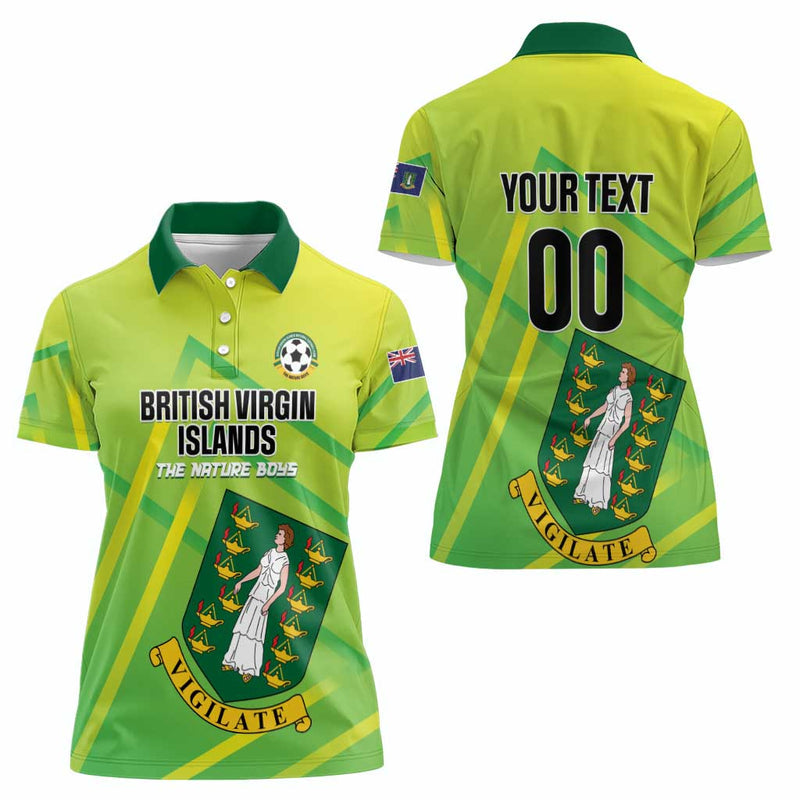 Custom British Virgin Islands Football Come On The Nature Boys Women Polo Shirt