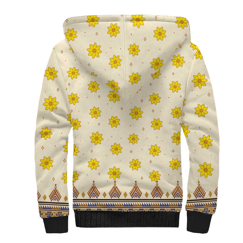 Enkutatash Dashiki Adey Abeba Pattern Sherpa Hoodie