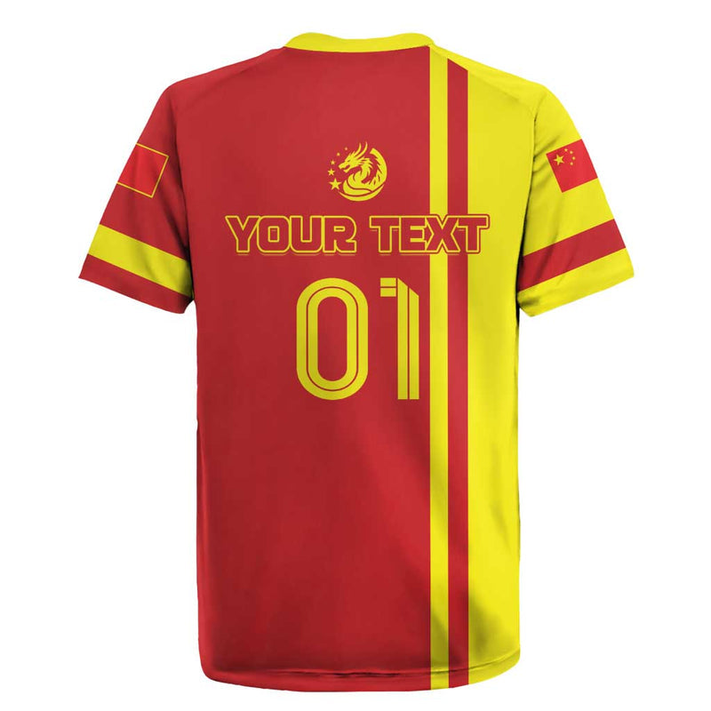 Custom China Chinese Dragon With Eiffel Tower Rugby Jersey