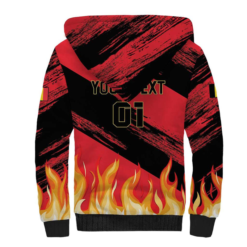 Custom Belgium 2024 Football Go De Rode Duivels Sherpa Hoodie