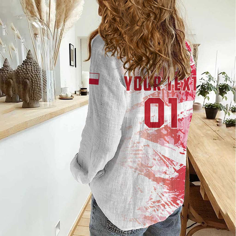 Custom Poland 2024 Football Orly Go Champions Women Casual Shirt