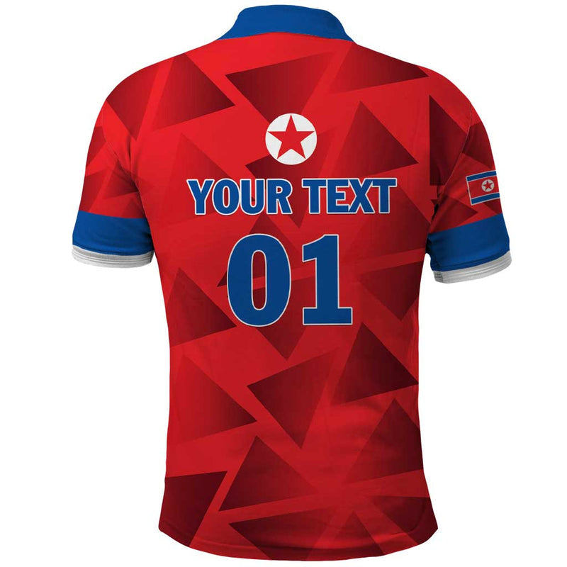 Custom North Korea Football Go Champion Polo Shirt