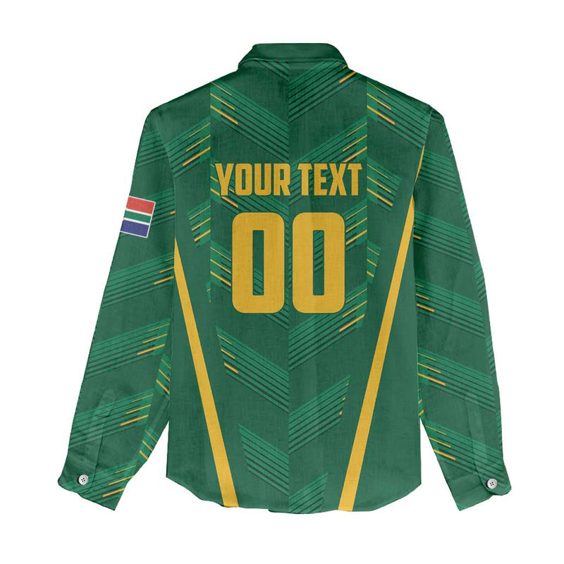 Custom South Africa Cricket SA Protea Woza Nawe Women Casual Shirt