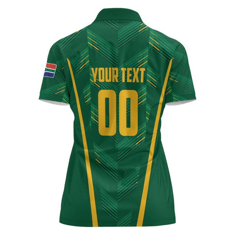 Custom South Africa Cricket SA Protea Woza Nawe Women Polo Shirt