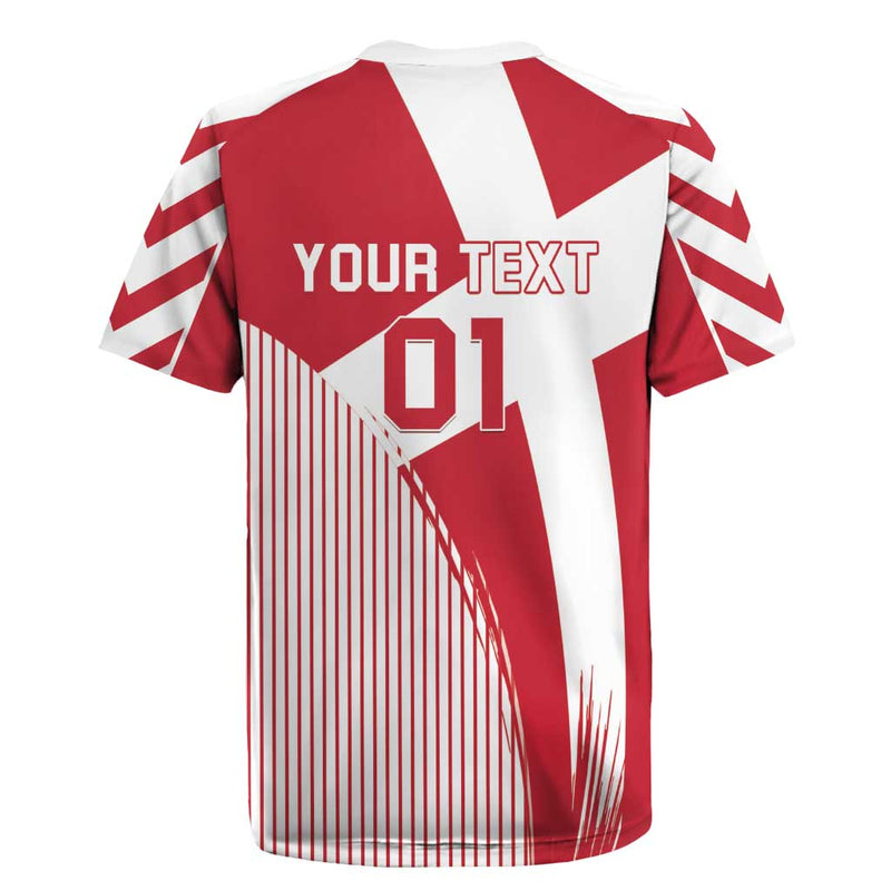 Custom Danmark 2024 Football We Are Red We Are White We Are Danish Dynamite Rugby Jersey