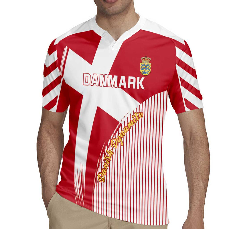 Custom Danmark 2024 Football We Are Red We Are White We Are Danish Dynamite Rugby Jersey