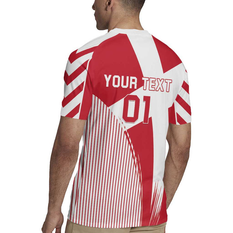 Custom Danmark 2024 Football We Are Red We Are White We Are Danish Dynamite Rugby Jersey