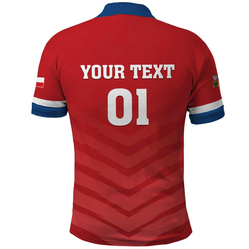 Custom Czech Republic 2024 Football Jeden Tym Jeden Cil Czechia Polo Shirt