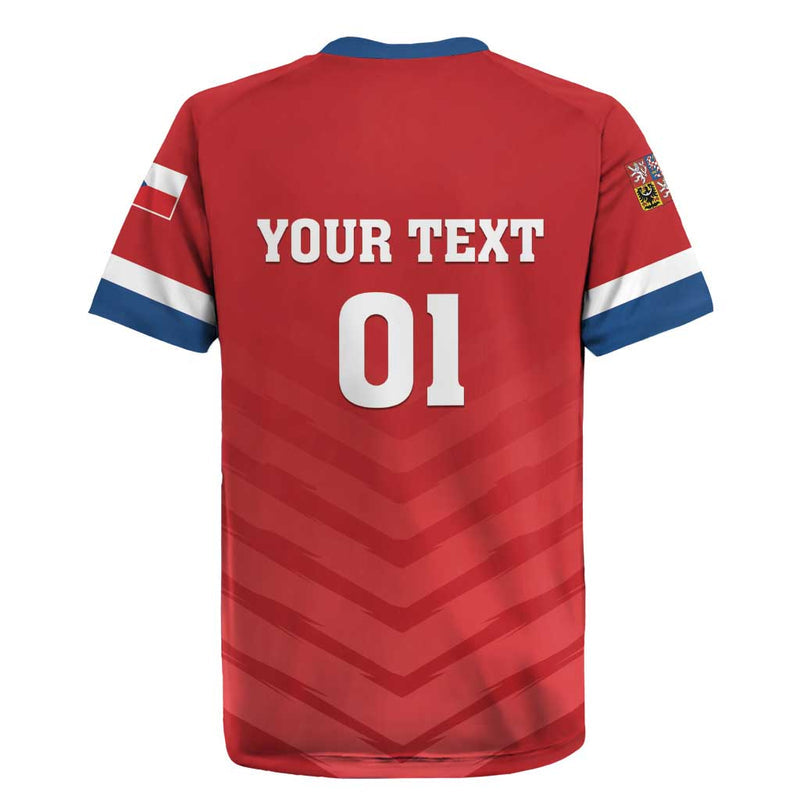 Custom Czech Republic 2024 Football Jeden Tym Jeden Cil Czechia Rugby Jersey