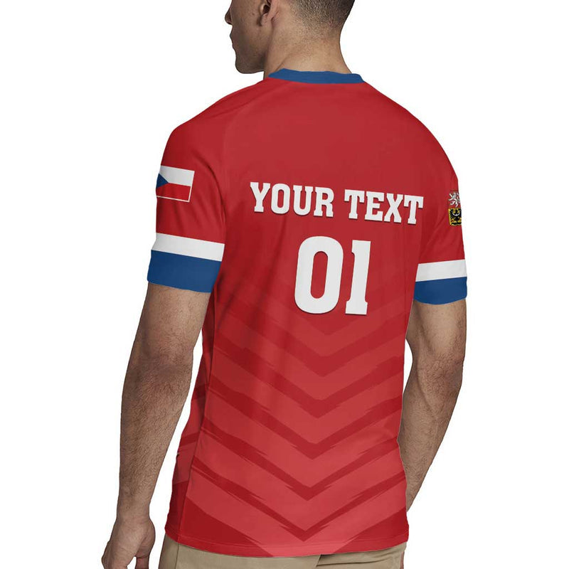 Custom Czech Republic 2024 Football Jeden Tym Jeden Cil Czechia Rugby Jersey