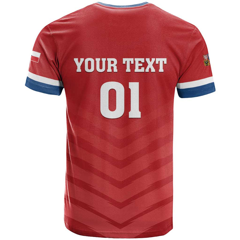 Custom Czech Republic 2024 Football Jeden Tym Jeden Cil Czechia T Shirt