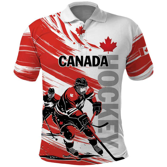 Custom Canada Hockey Canada Owns Hockey Polo Shirt