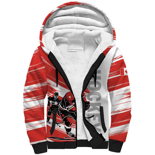 Custom Canada Hockey Canada Owns Hockey Sherpa Hoodie