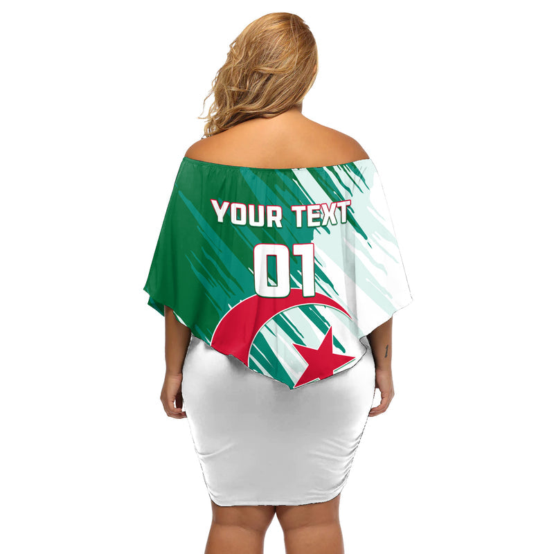 Algeria Football Go Les Fennecs Off Shoulder Short Dress