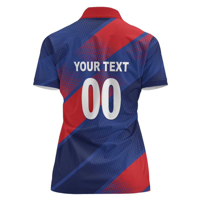 Custom England Cricket Come On Three Lions Women Polo Shirt