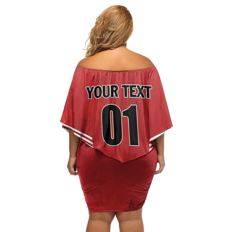 Custom Canada Basketball Dream Because I Can Off Shoulder Short Dress