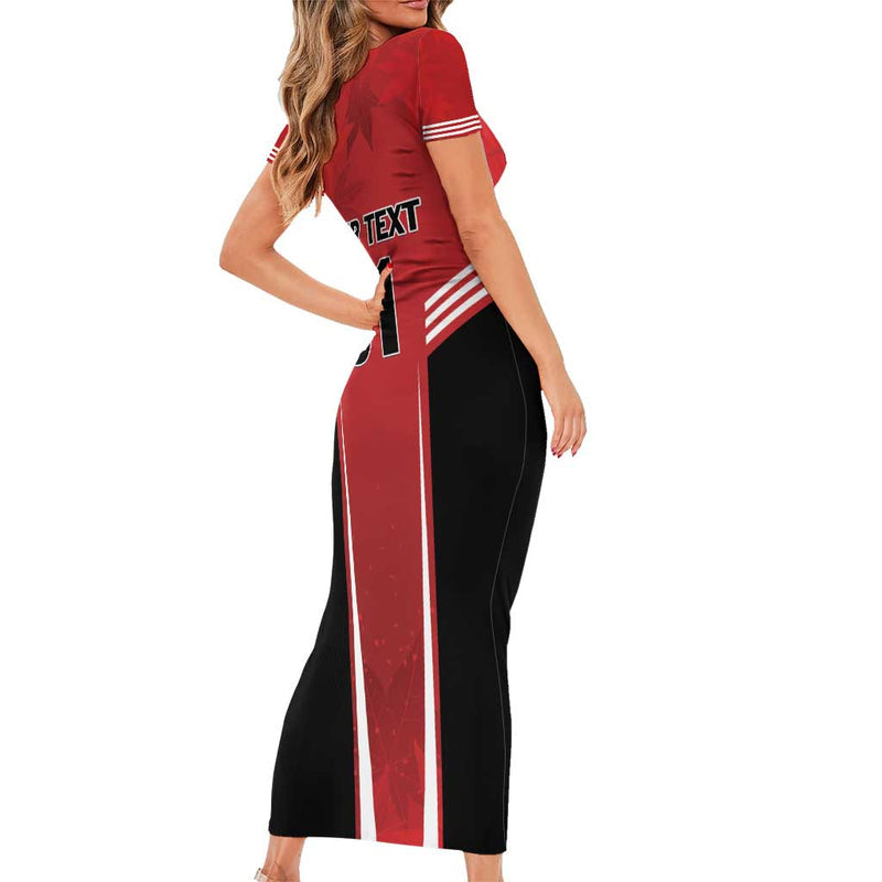Custom Canada Basketball Dream Because I Can Short Sleeve Bodycon Dress