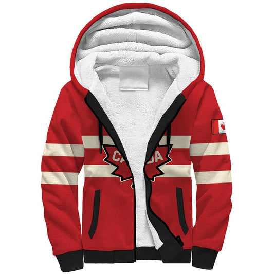 Custom Canada Hockey Canada Team Go Champions Sherpa Hoodie