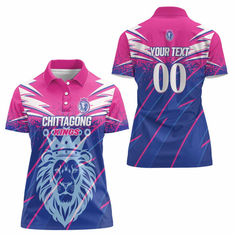 Custom Chittagong Cricket Faith Honour Strength Women Polo Shirt
