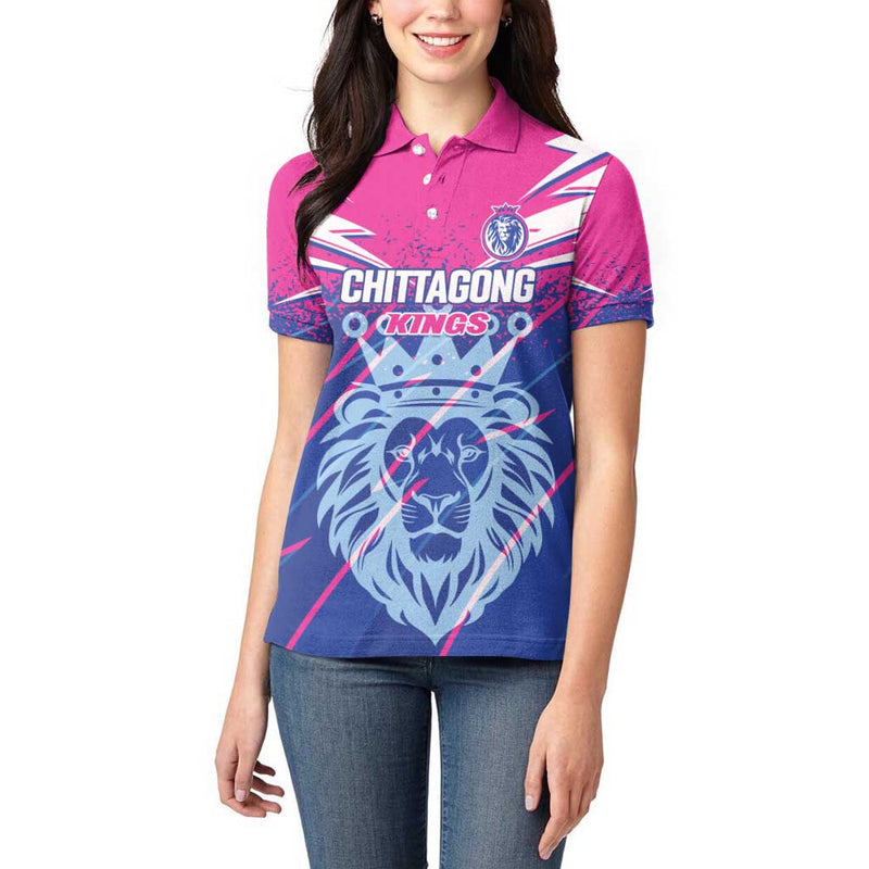 Custom Chittagong Cricket Faith Honour Strength Women Polo Shirt
