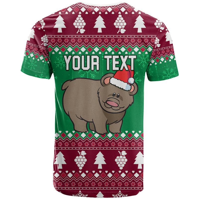 Custom California Christmas Santa Grizzly Bear With Grape T Shirt