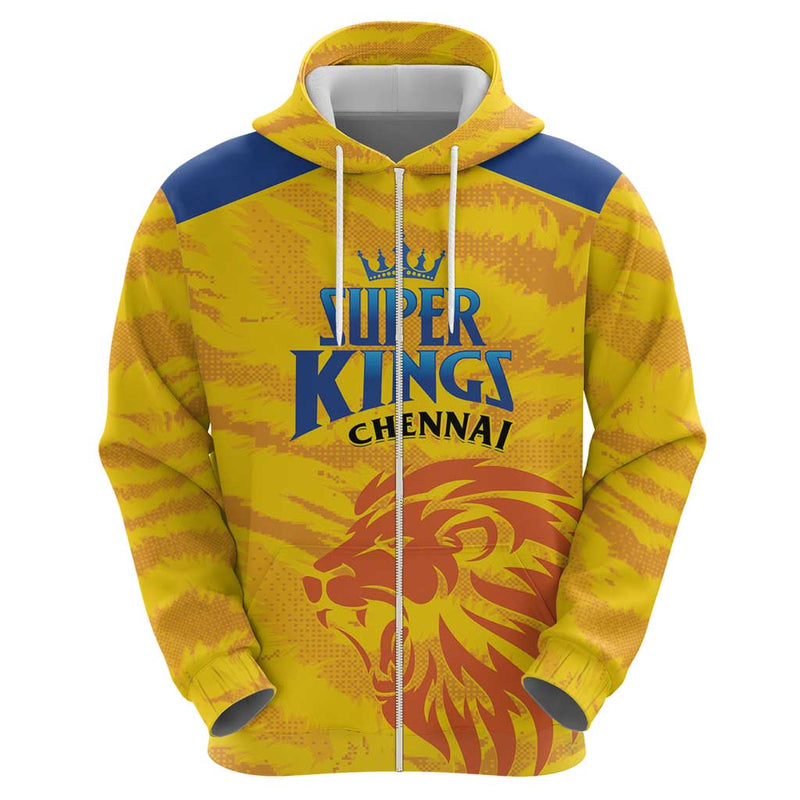 Custom Chennai 2025 Cricket Super Kings Yellow Army Lions Champion Hoodie
