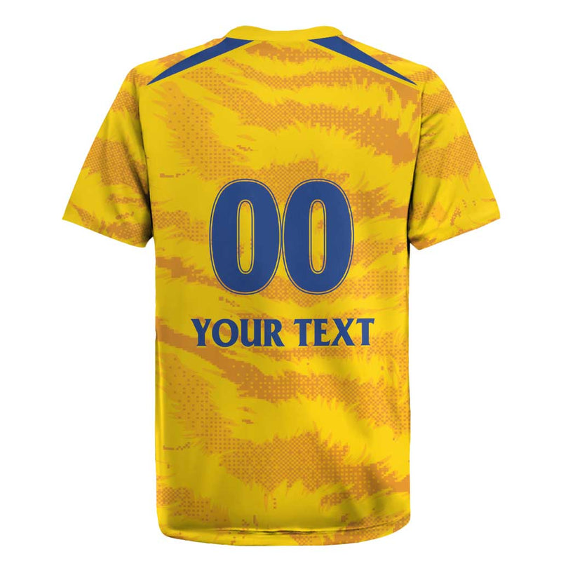 Custom Chennai 2025 Cricket Super Kings Yellow Army Lions Champion Rugby Jersey