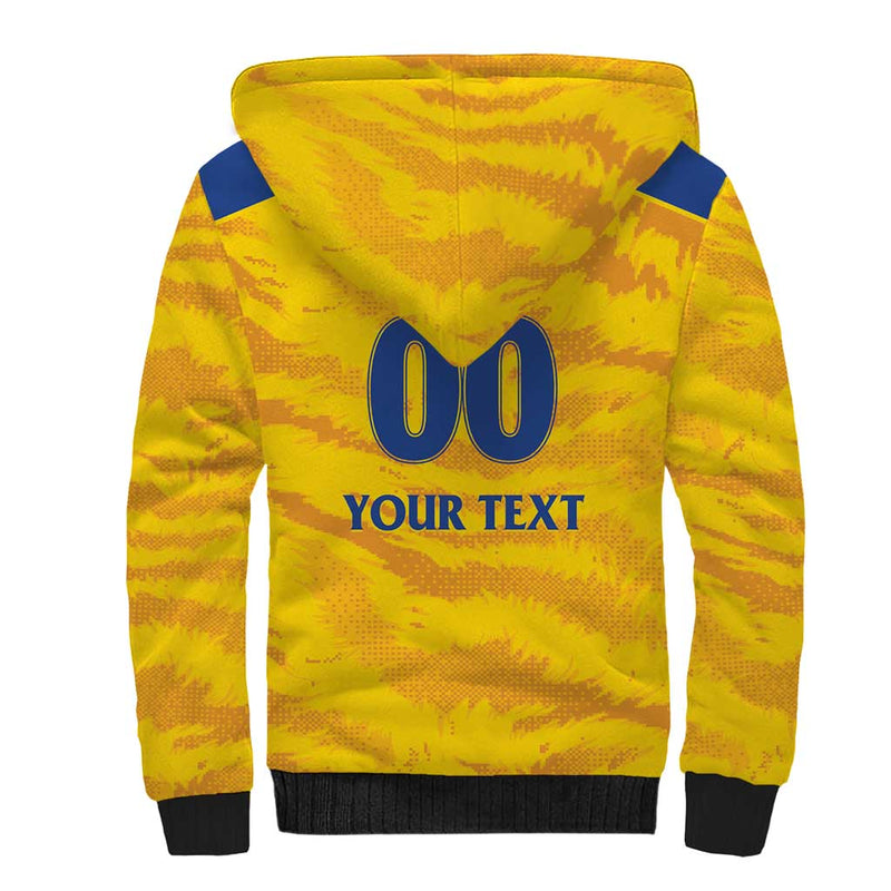 Custom Chennai 2025 Cricket Super Kings Yellow Army Lions Champion Sherpa Hoodie