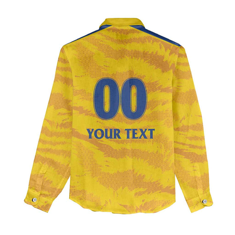 Custom Chennai 2025 Cricket Super Kings Yellow Army Lions Champion Women Casual Shirt