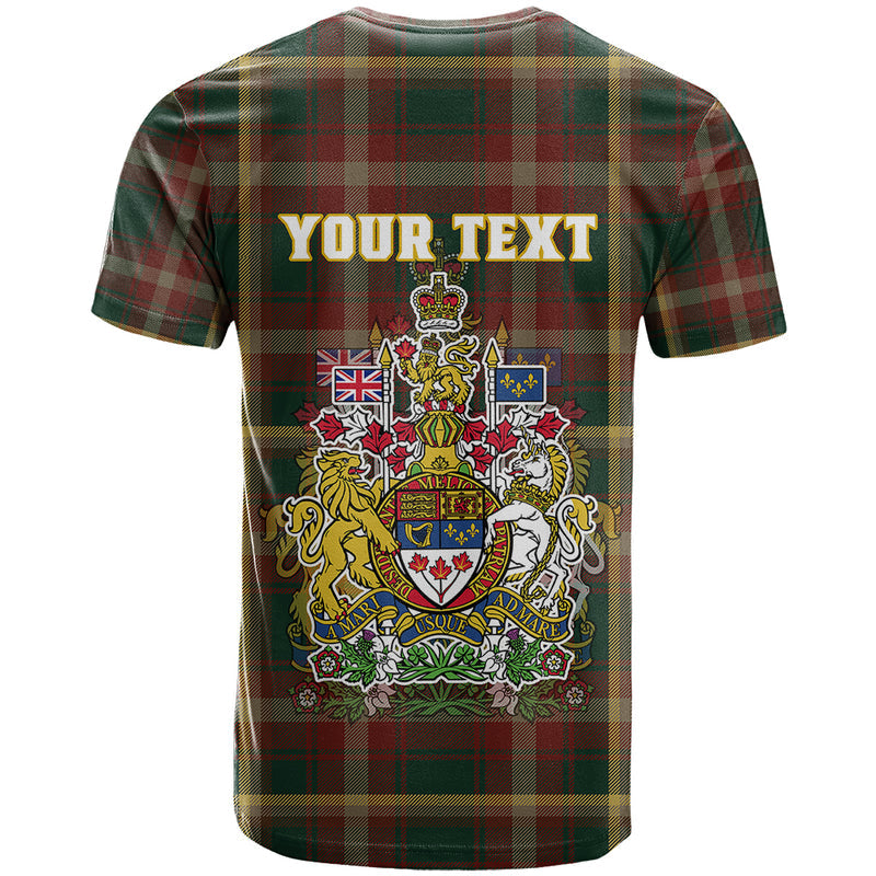 Custom Canada Canadian Coat Of Arms Mix Maple Leaf Tartan T Shirt