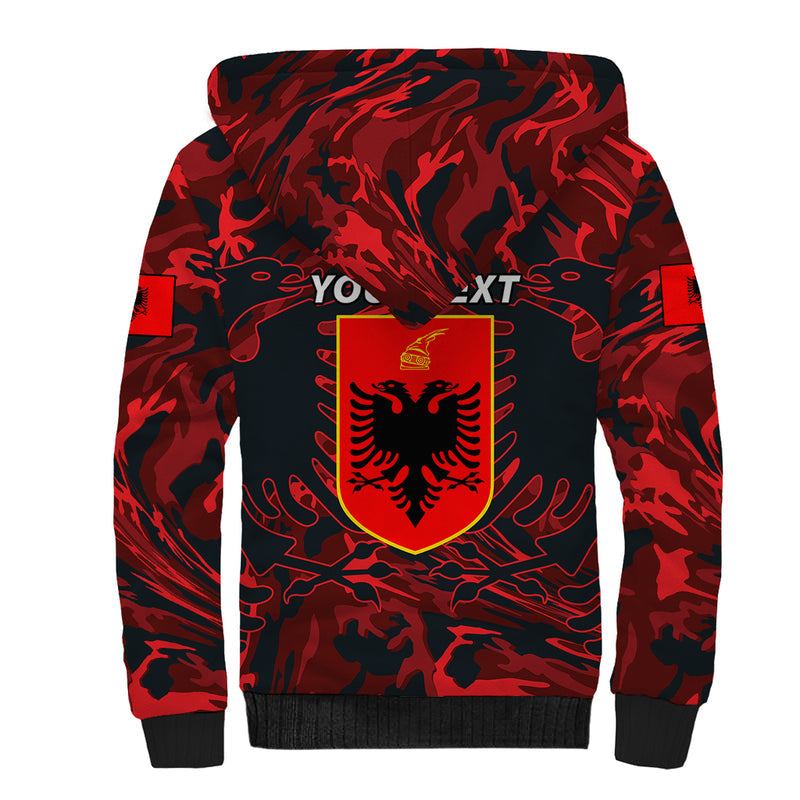 Albania Albanian Golden Eagle Sport Version Sherpa Hoodie