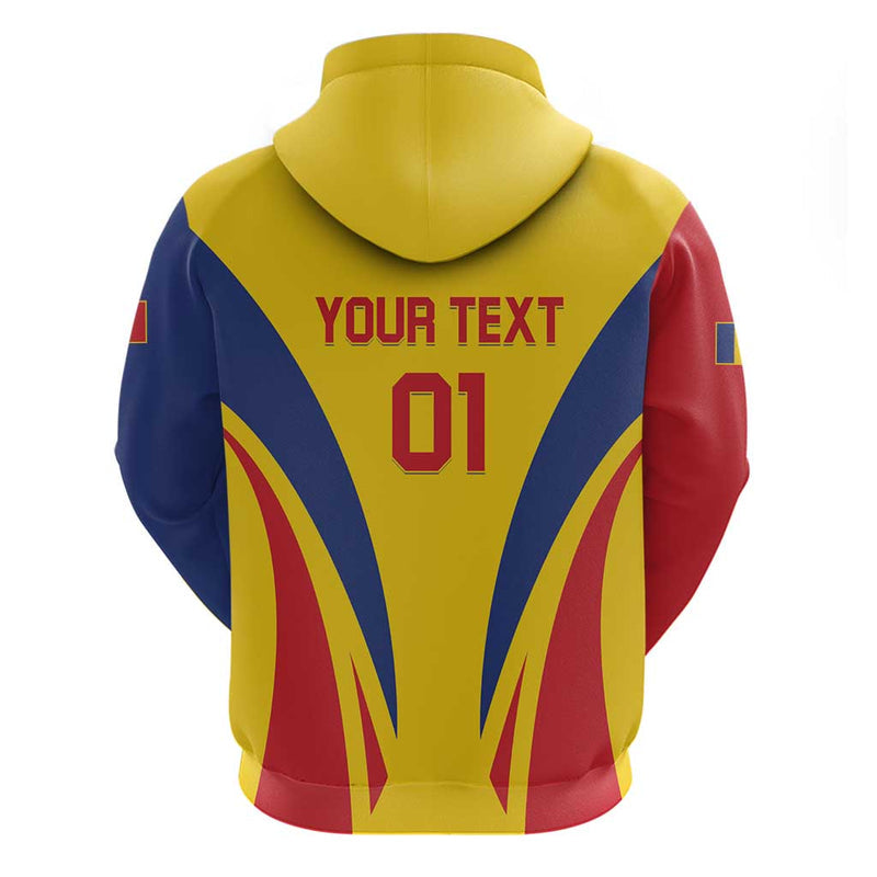 Custom Romania 2024 Football Come On Tricolorii Hoodie