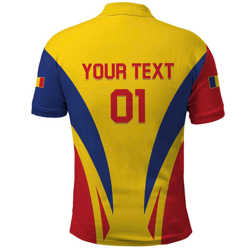 Custom Romania 2024 Football Come On Tricolorii Polo Shirt